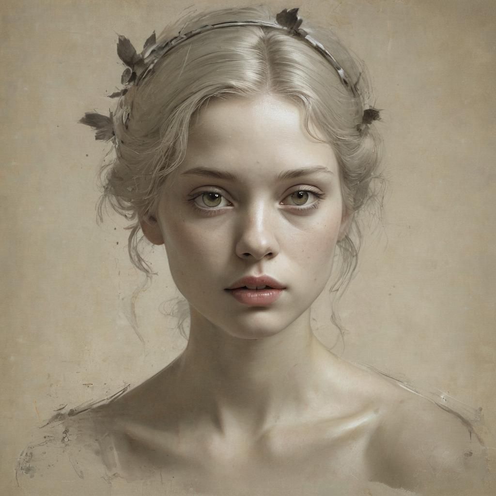 Vibrant Portrait in Digital Art Style