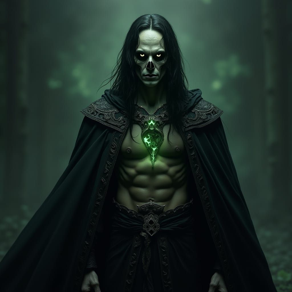 Dark Mystic Sorcerer of Nuitari in Tattered Black Cloak