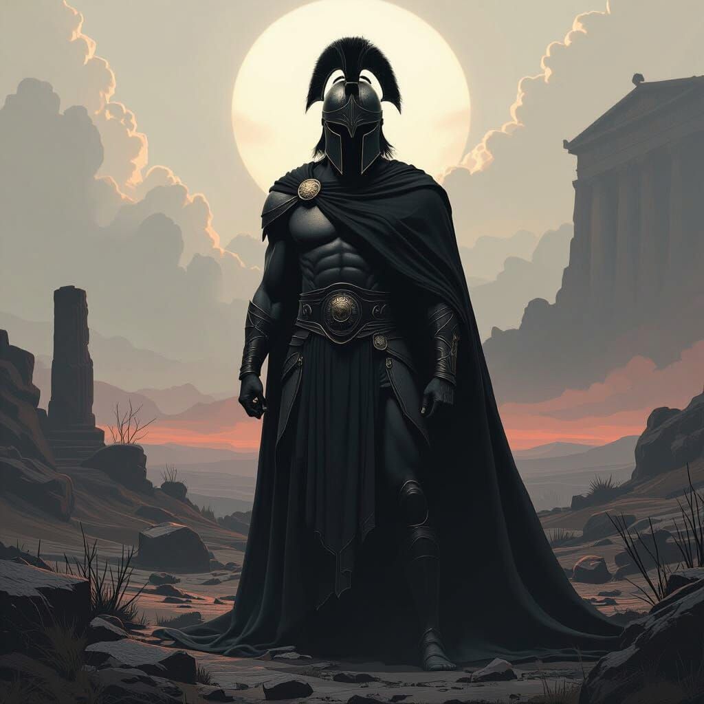 Hades, God of the Underworld, in Dramatic Lighting