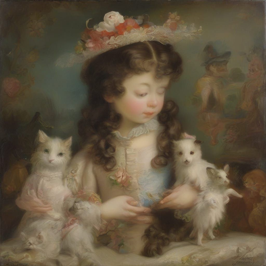 Enigmatic Figure in Dreamlike Lace Setting