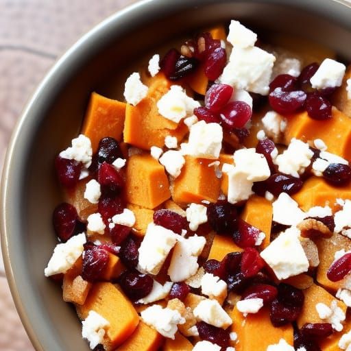 Baked Butternut Squash & Cranberry Casserole