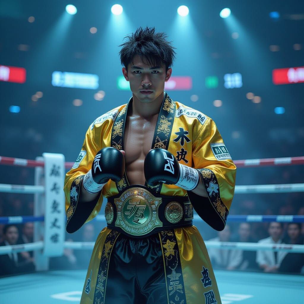 Naoya Inoue: The Monster in Cyberpunk Anime Style