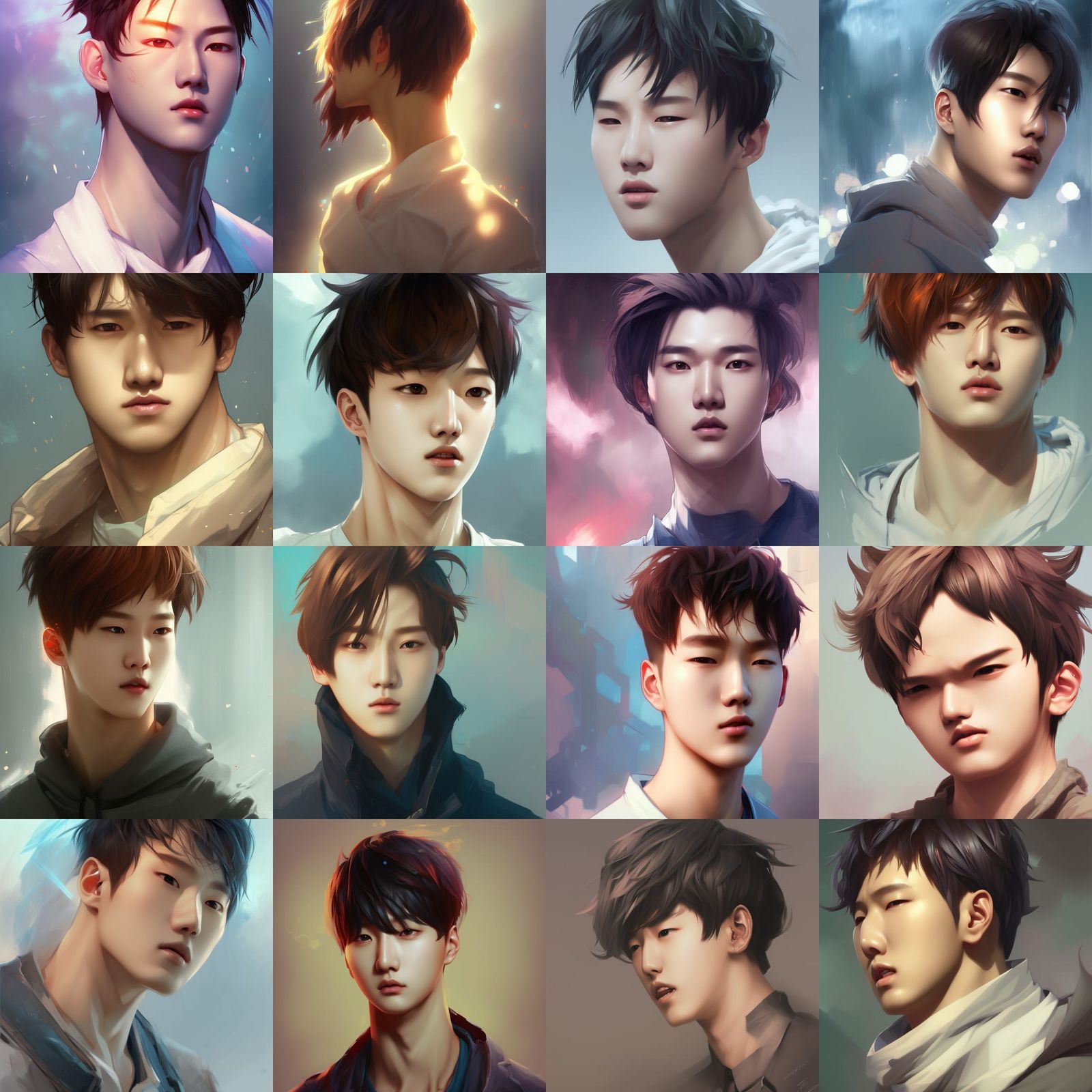 K-Pop Star Portrait in Art Nouveau Style