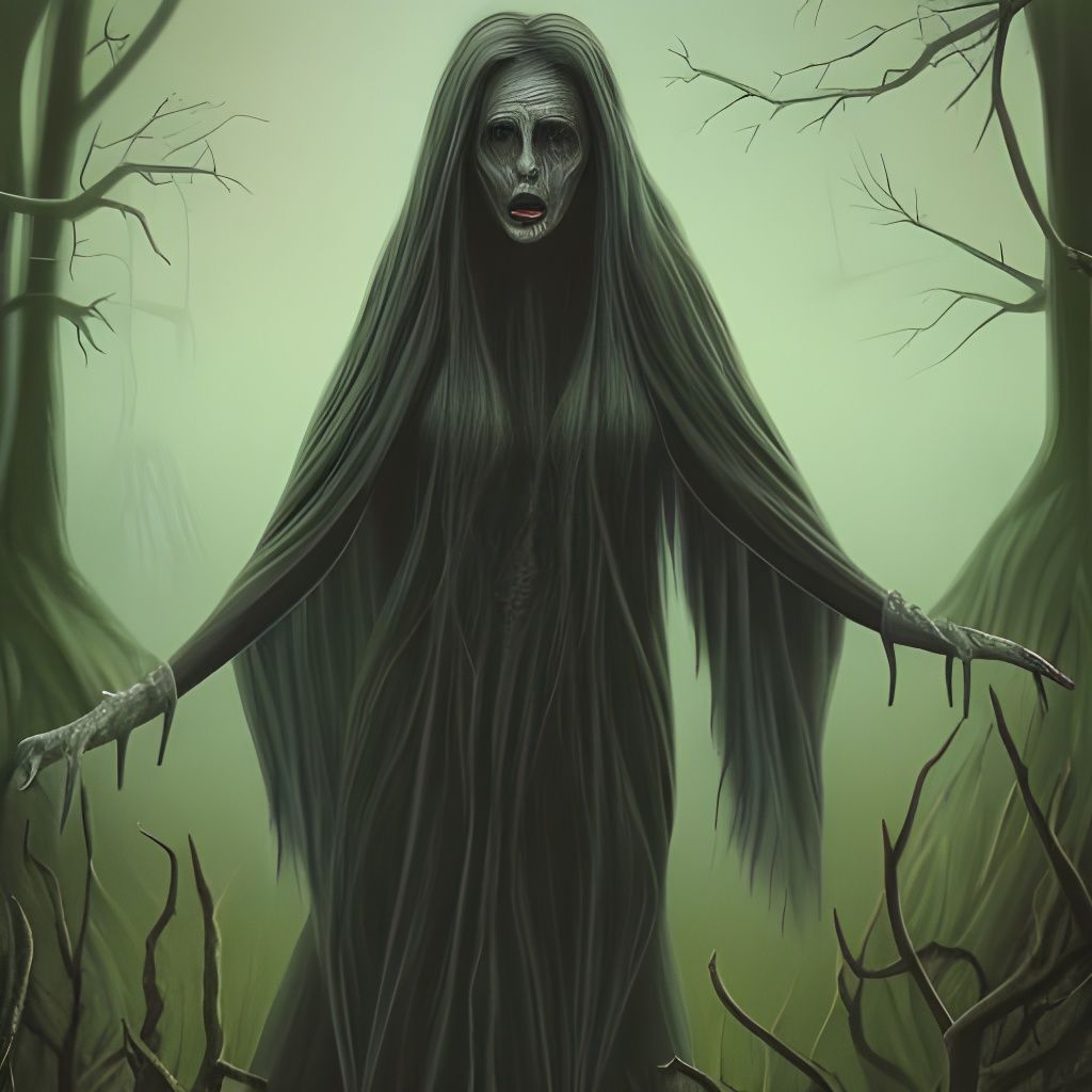 Reptilian Swamp Witch in Fantasy Art Style