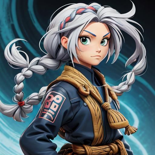 Anime Adventurer Girl in Comic Book Style