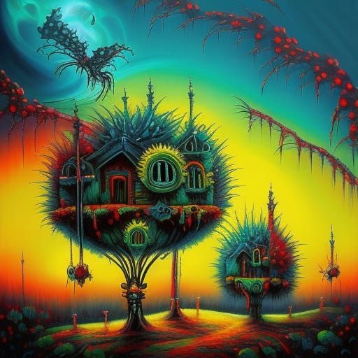 Virus as Neo-Impressionist Comic Book Art