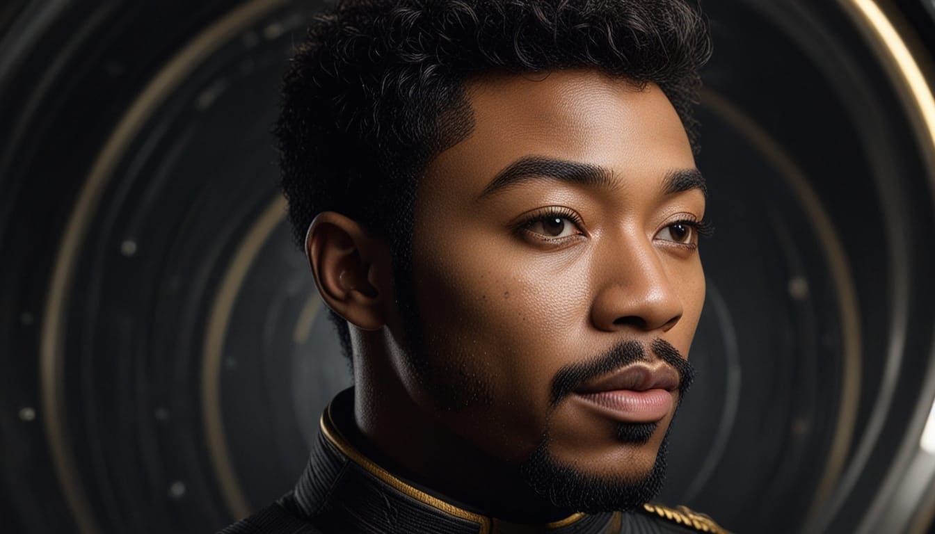 Photorealistic Portrait of a Starfleet Hero in a Futuristic ...