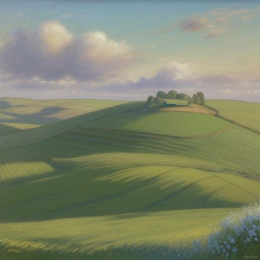 Idyllic Dorset Countryside in Soft Focus