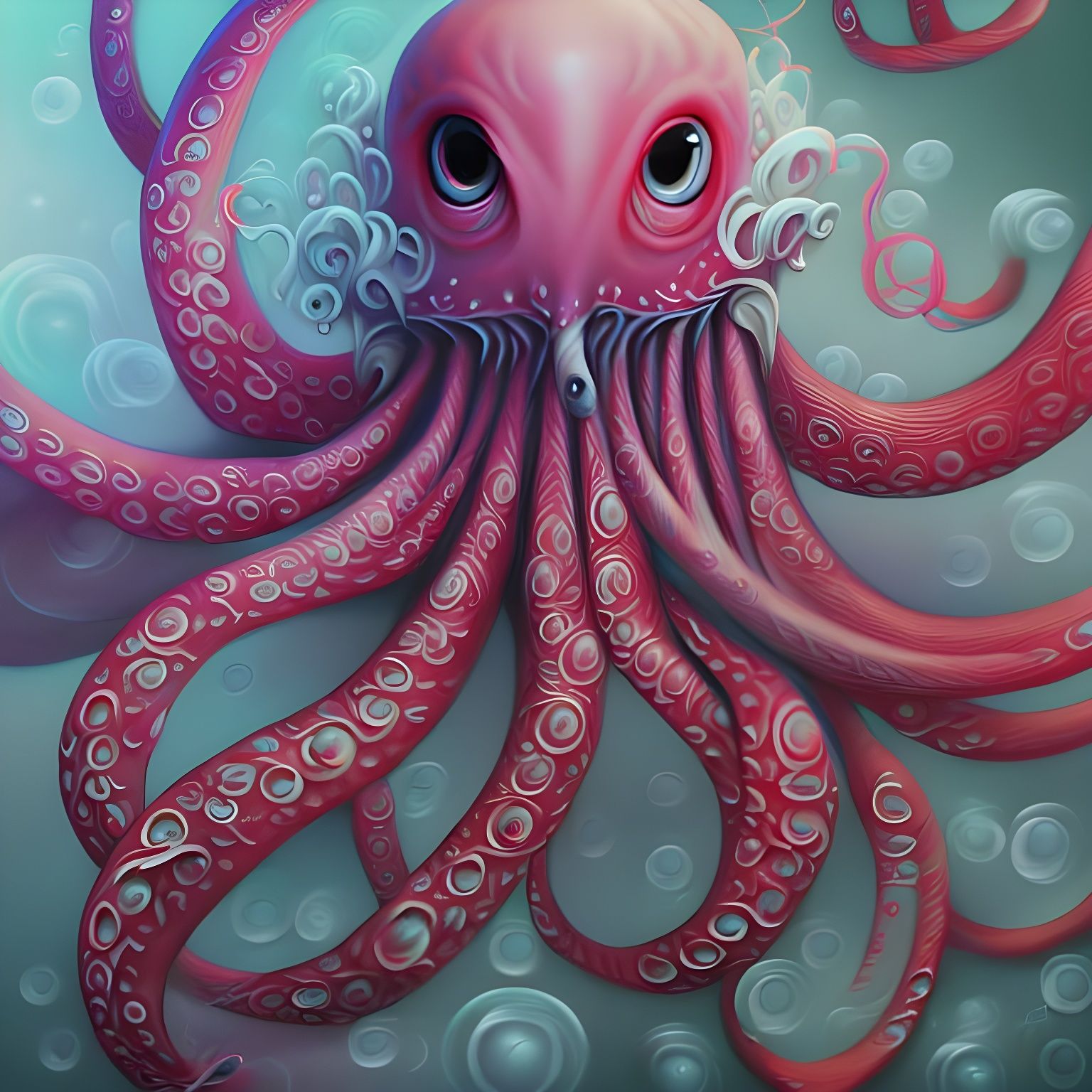Detailed Furry Octopus Character by Artgerm