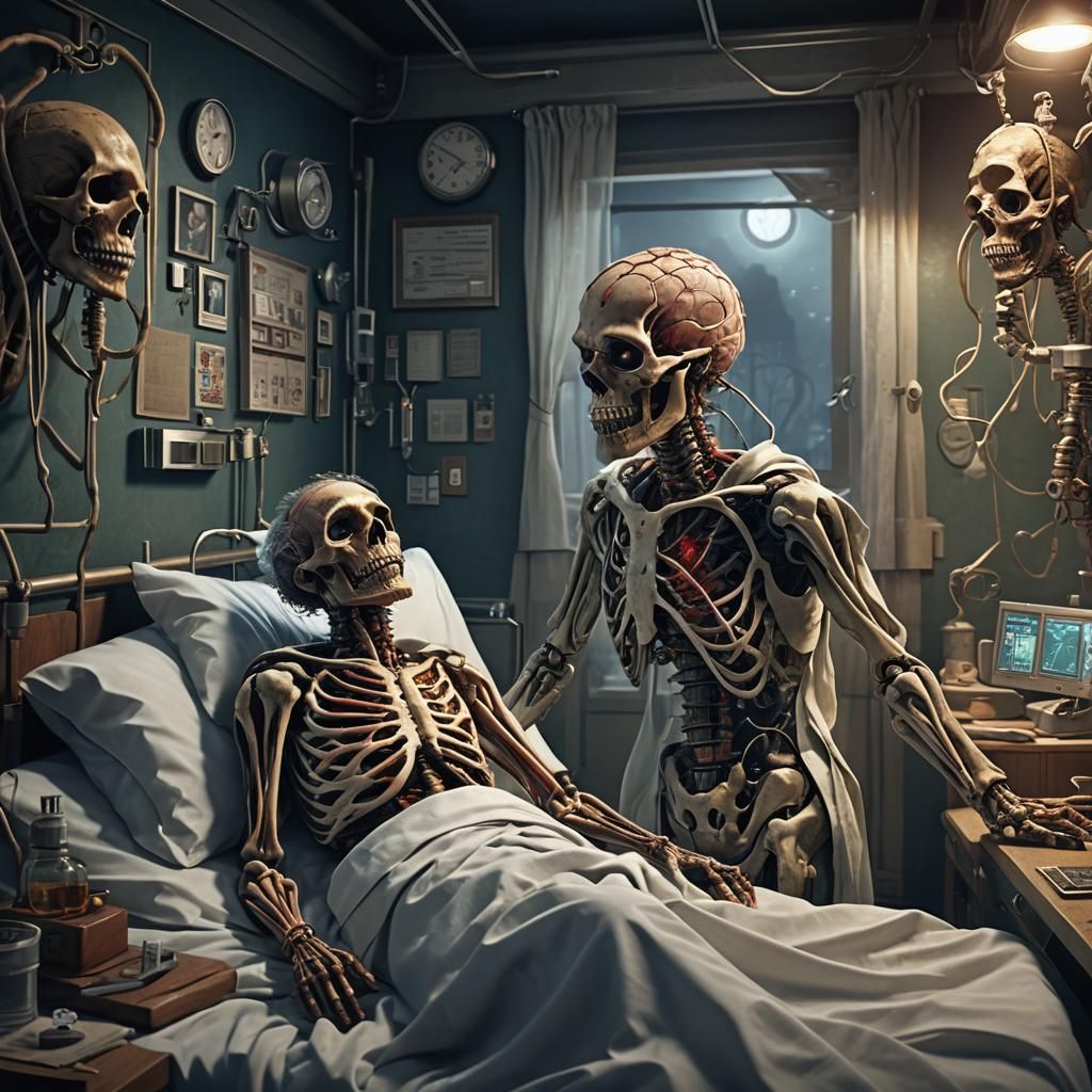 Medical Team Attending Patient: Matte Painting Concept Art