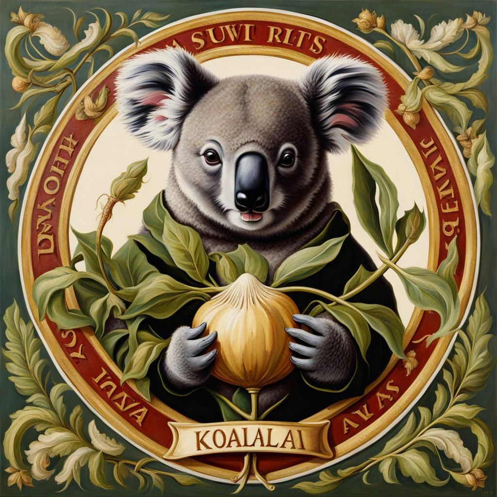 Koala Coat of Arms Digital Painting