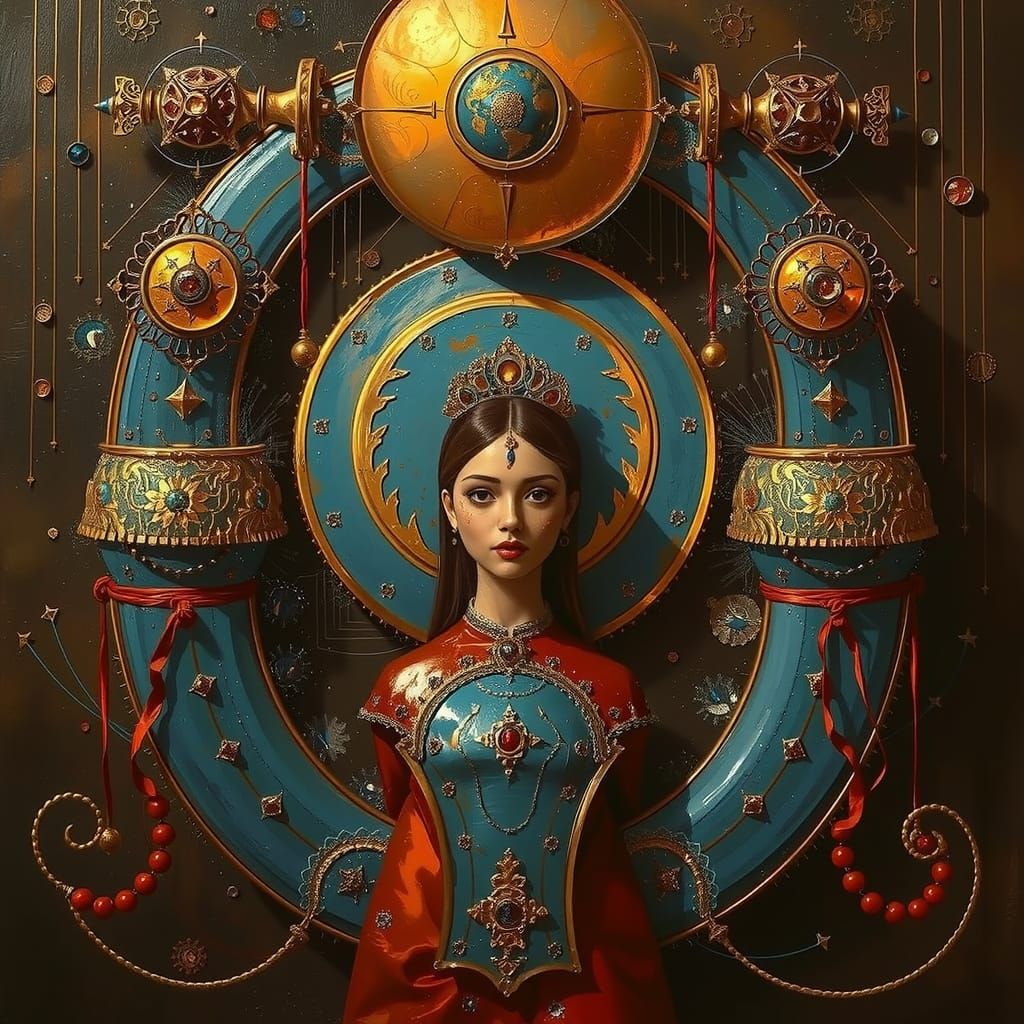 Abstract Monochromatic Black Portrait in Malevich Style