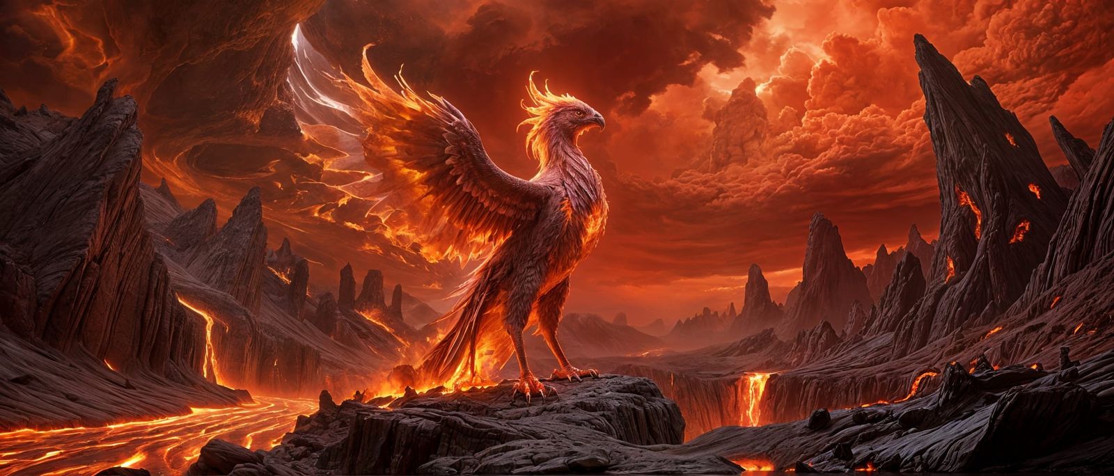 Phoenix Rising in a Molten Landscape