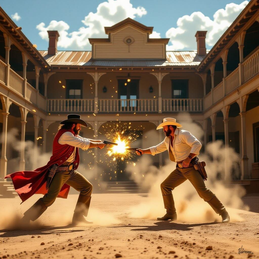 Western Showdown in Australian Sunlight