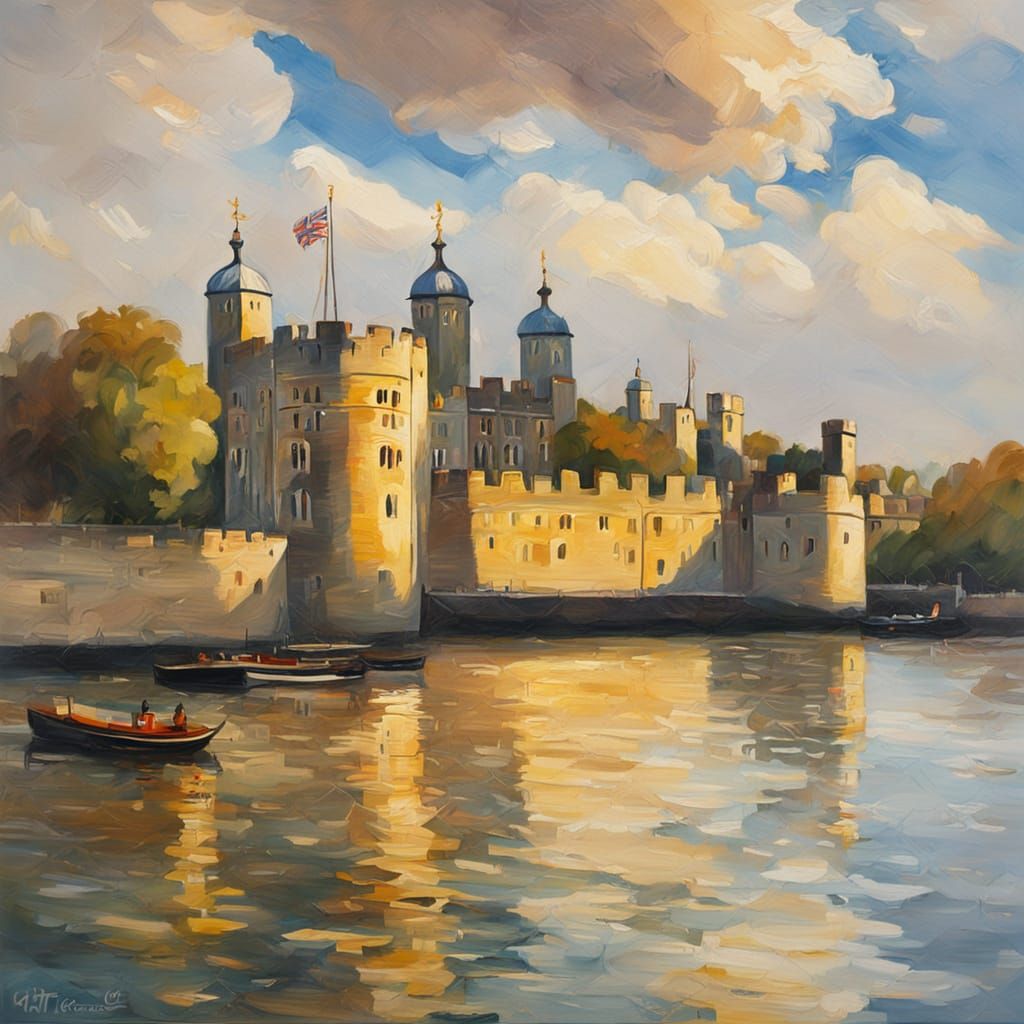 The Tower of London in Warm Golden Light