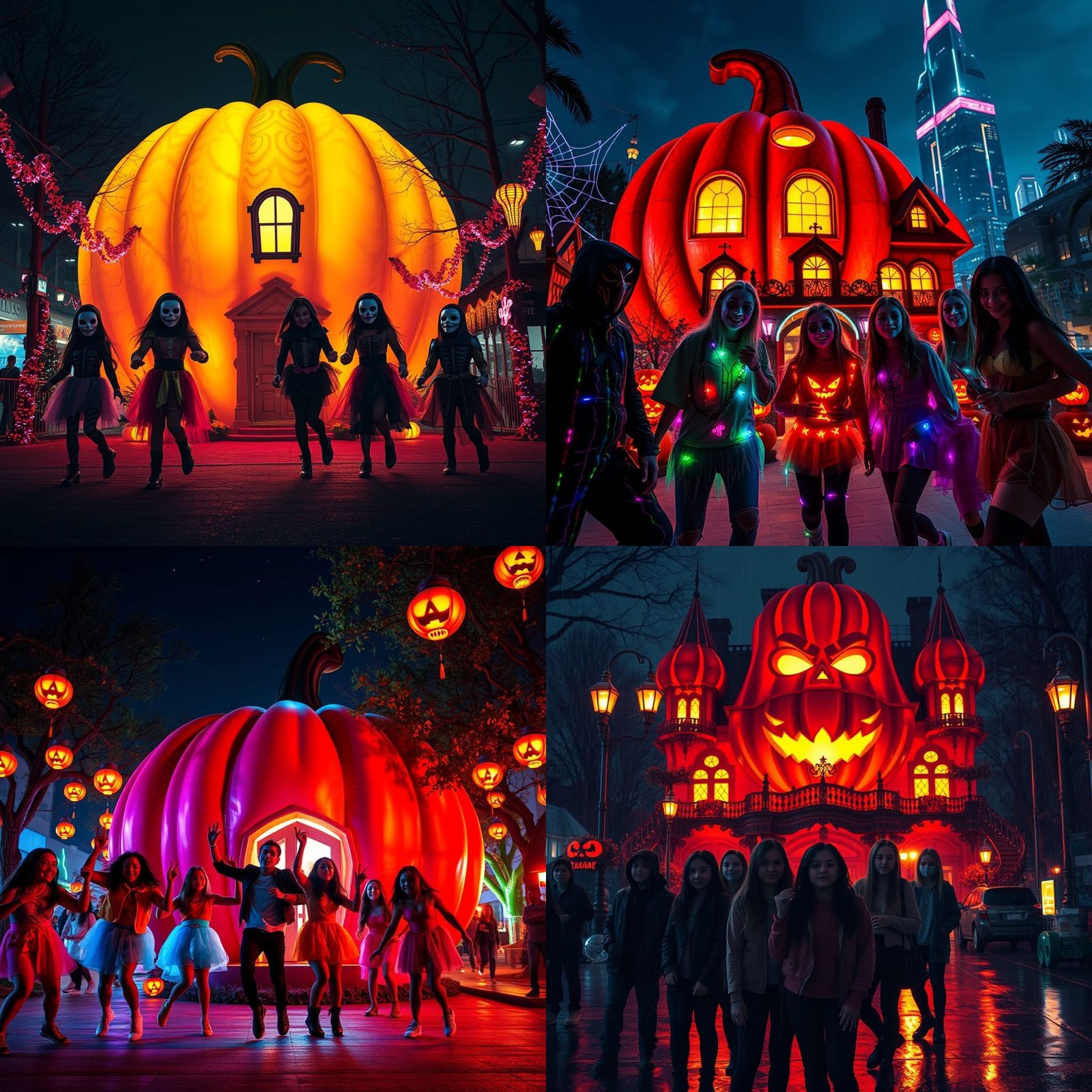 Halloween Fun with Giant Pumpkin House