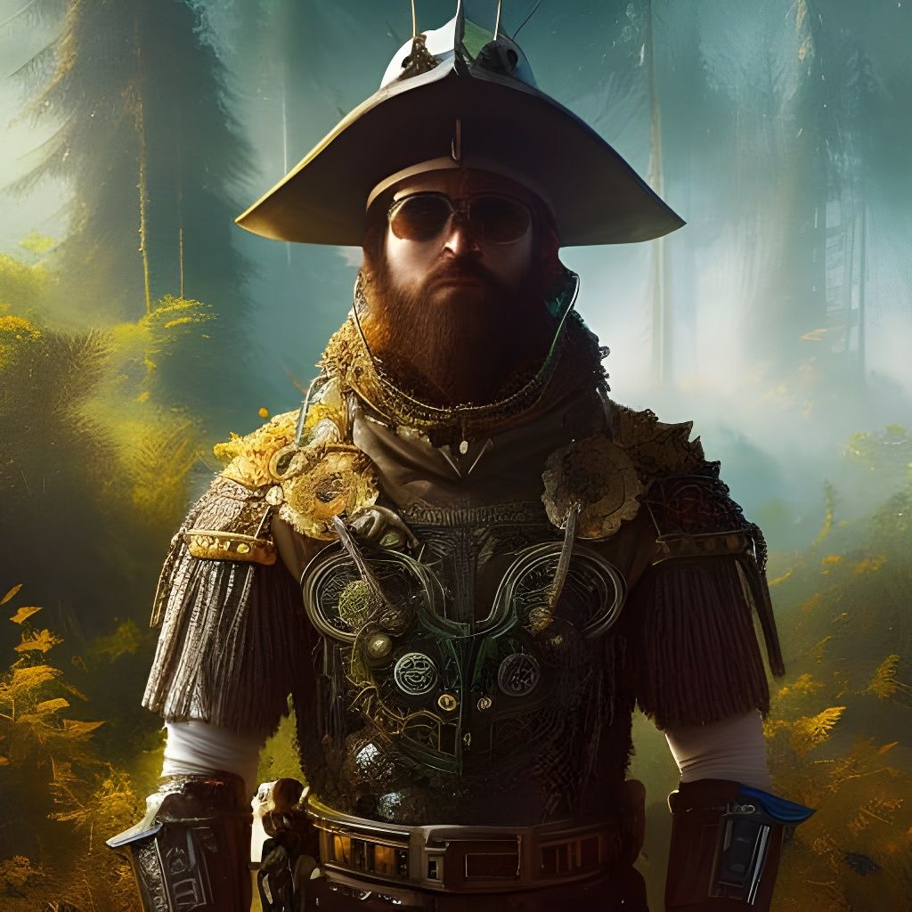 Viking Pirate Portrait in Detailed Fantasy Art Style
