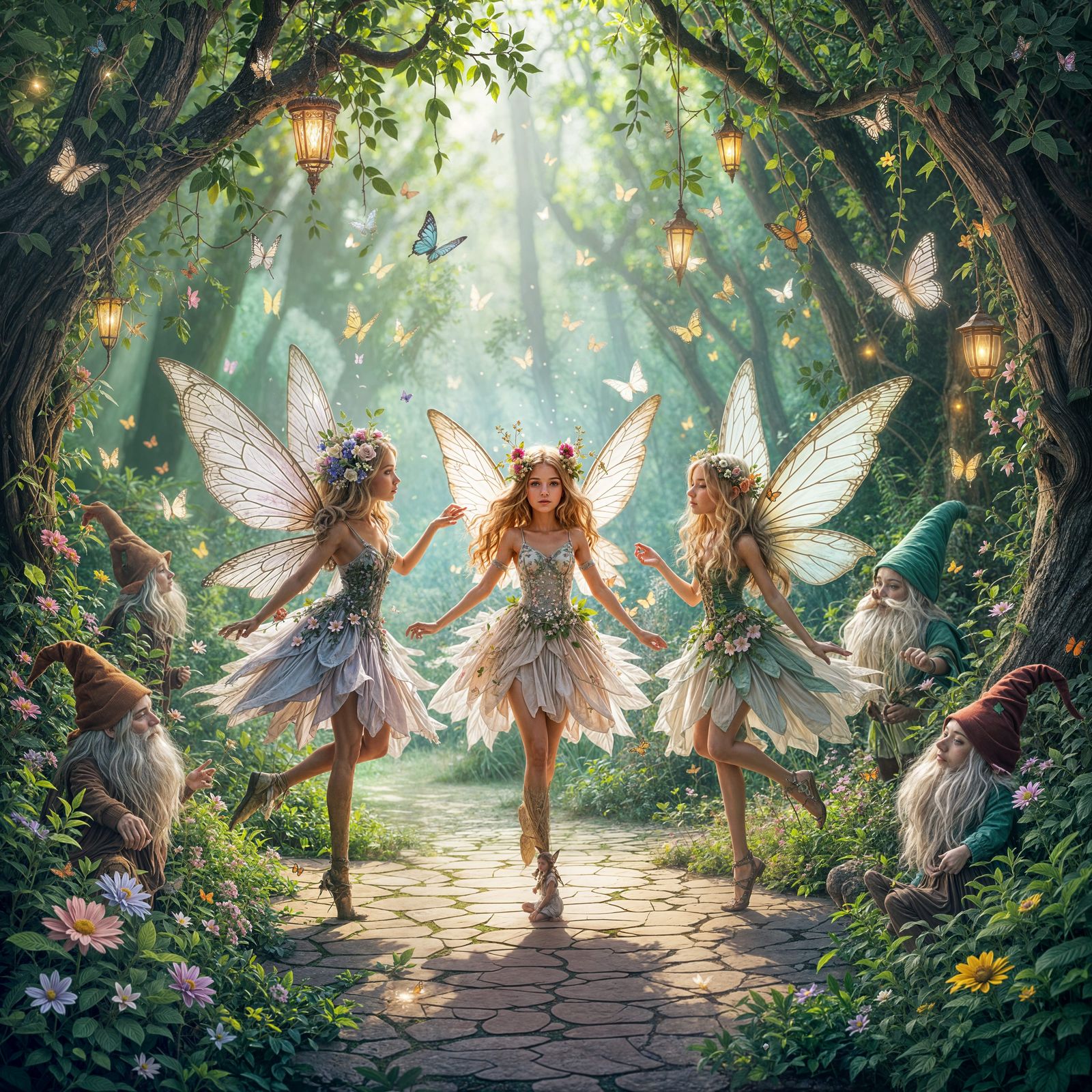 Enchanted Hall: Fairies, Flowers, and Magical Lights