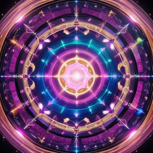 Shimmering 3D Orb with Neon Highlights