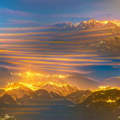 Alps Sunset: Golden Hour Landscape in 8K