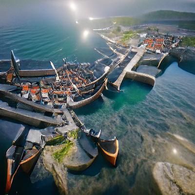 Kontoskalion Harbour 1120: Unreal Engine Digital Art