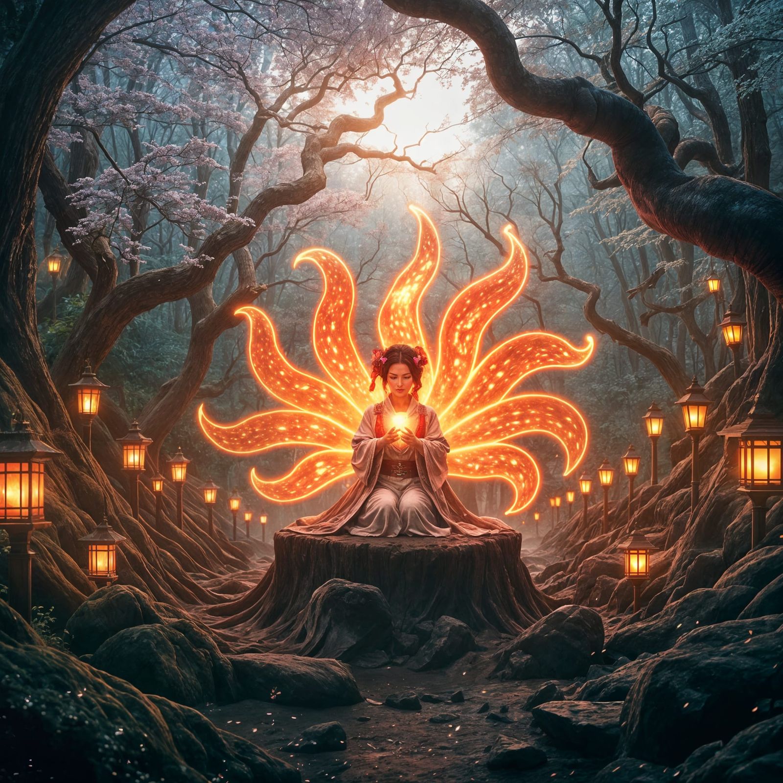 Geisha with inner Kyubi