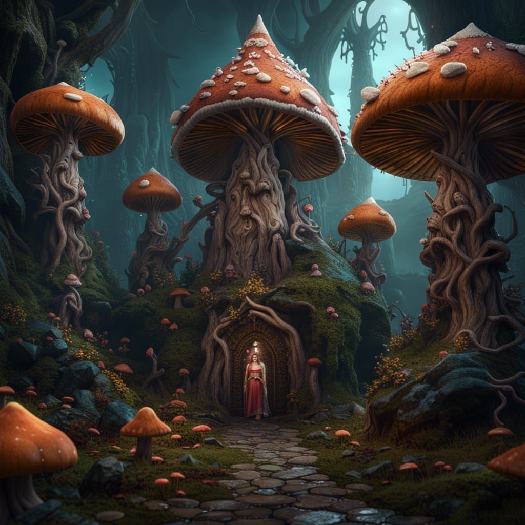 Fantastical Mushroom King and Queen Concept Art