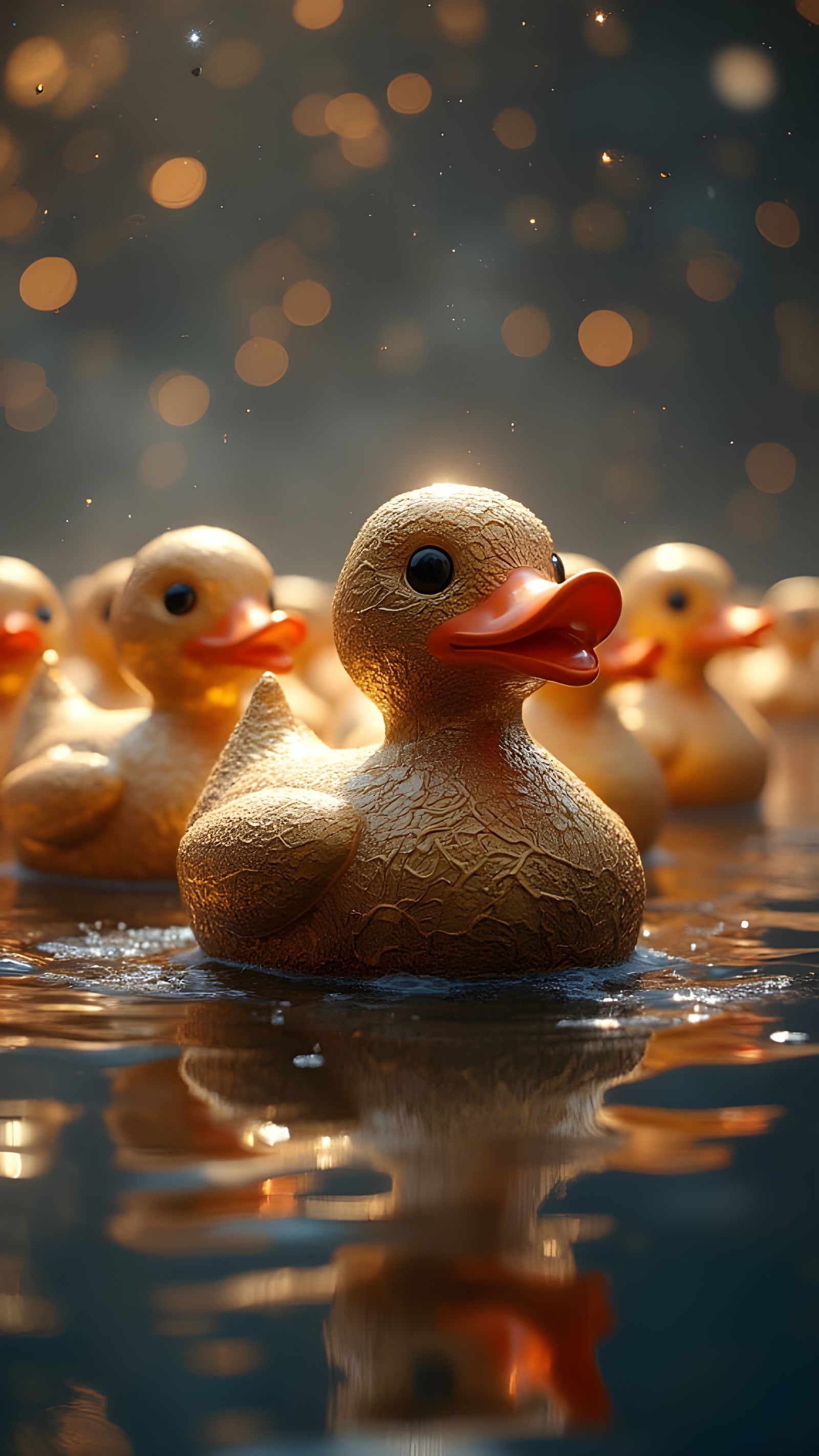 I Filled in the Blanks With: "metallic rubber ducks with orn...