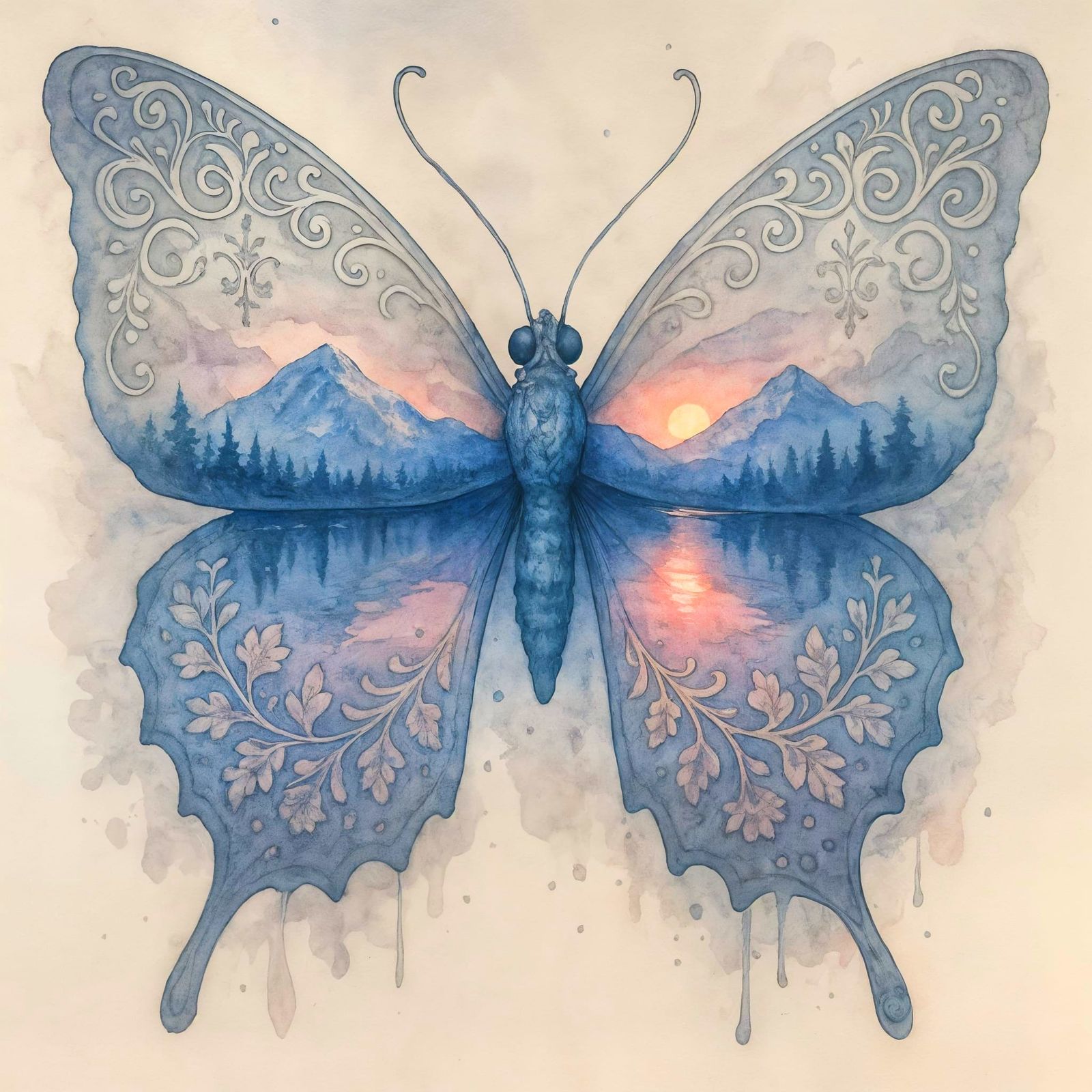 Ethereal Butterfly Reveals Nordic Winter Landscape