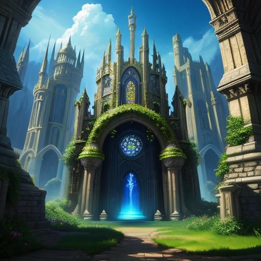 Elaborate Fantasy Portal in High Resolution