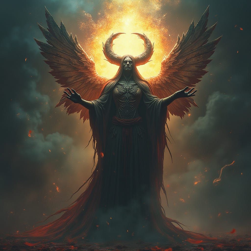 Fantastical God of the Hebrews in Deep, Detailed Matte Paint...