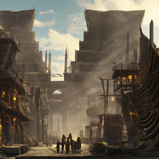 Detailed Egyptian City Concept Art in 8K