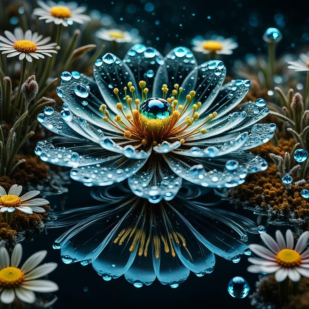 Bioluminescent Water Token with Diamond Droplet