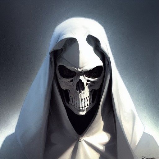 Hyperdetailed Grim Reaper Portrait in Art Nouveau Style