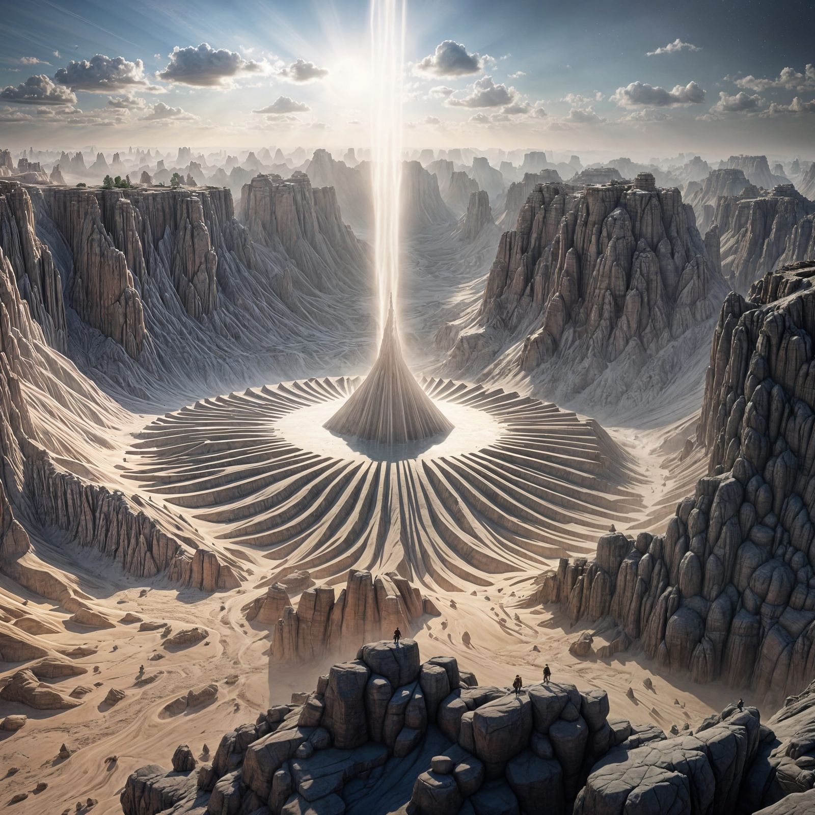 Gigantic Fractal Structure on Desolate Landscape
