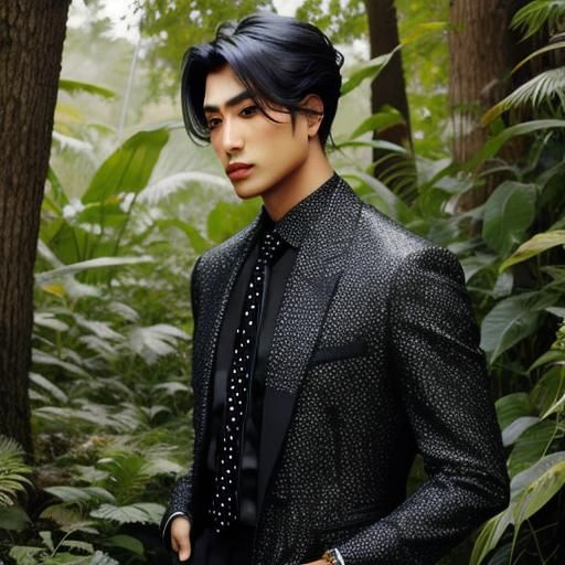 Sensual Man in a Mosquito Dress: AI Creation