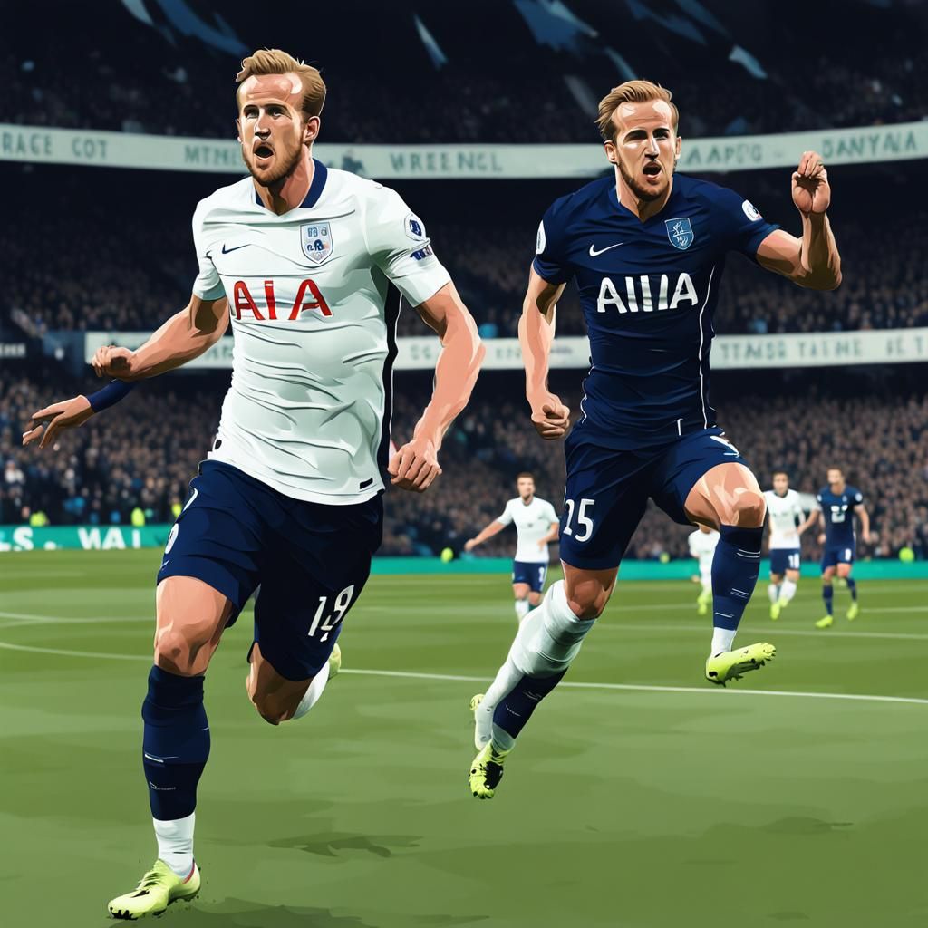 Surreal Abstract Harry Kane Twins