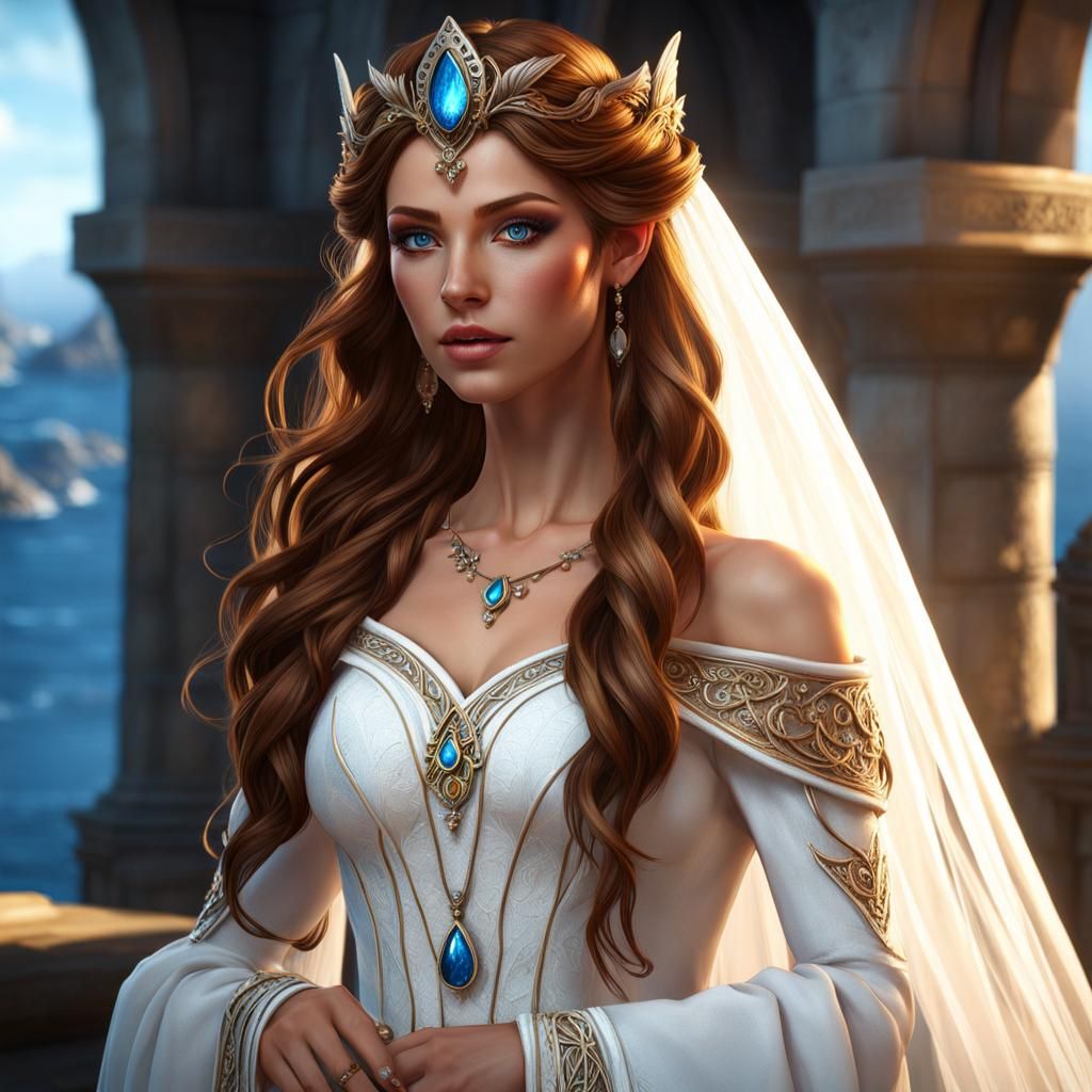 Elven Bride in Medieval Wedding Dress
