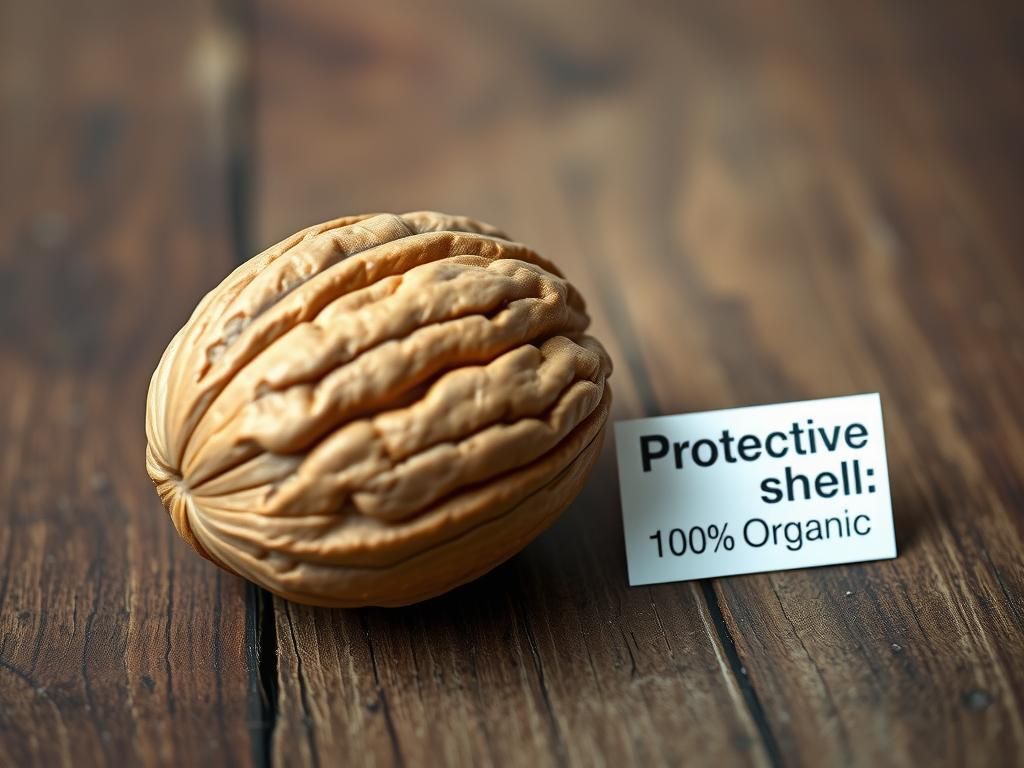 Earth-Toned Walnut Shell in Natural Light