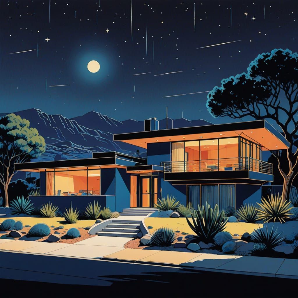 Mid Century Modern House Radiates Warm Festive Magic