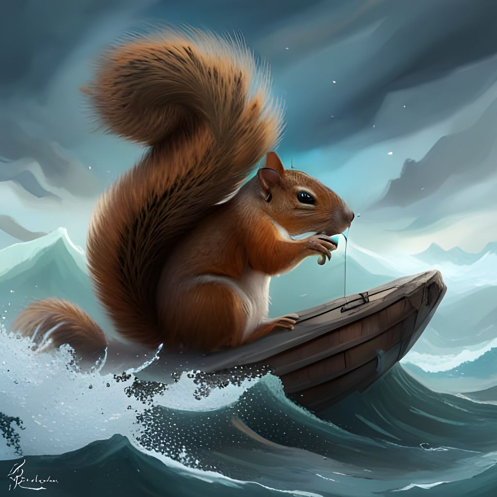 Squirrelpunk Yacht Rebellion: Anxious Squirrels in Steampunk...