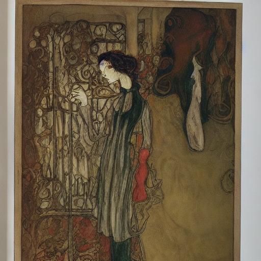 Vampire Portrait in Expressionist Style