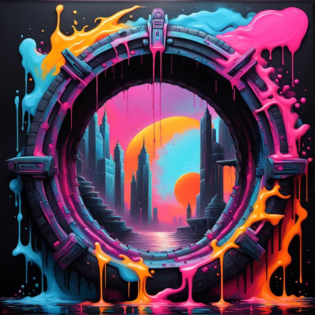 Neon Dark Stargate