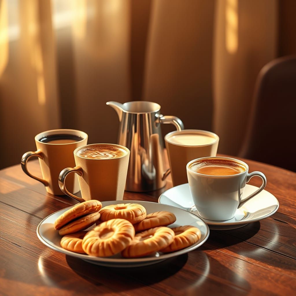 Warm Coffee Table Oasis with Rich Textures and Delightful De...