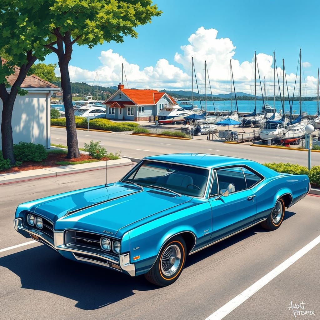 1968 Pontiac Catalina Illustration in Fitzpatrick Style