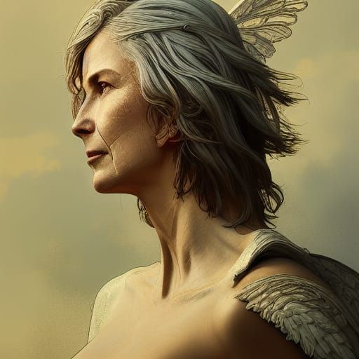 Angelic Stone Man with Magic Headpiece