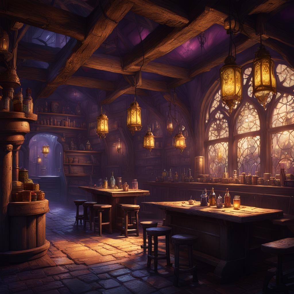 Dark Fantasy Tavern Concept Art