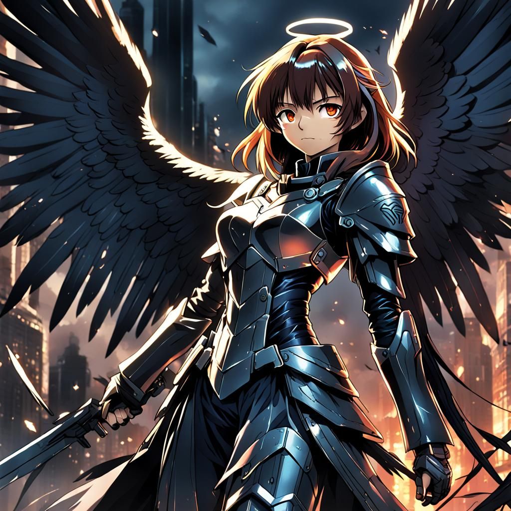 Dark Angel in Anime Style by Studio Trigger