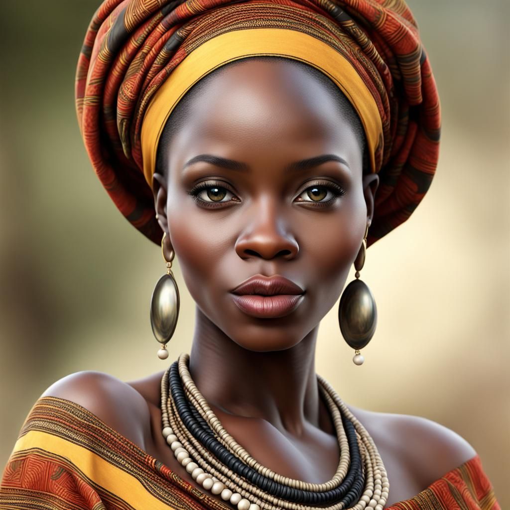 Realistic Portrait of a Tanzanian Woman