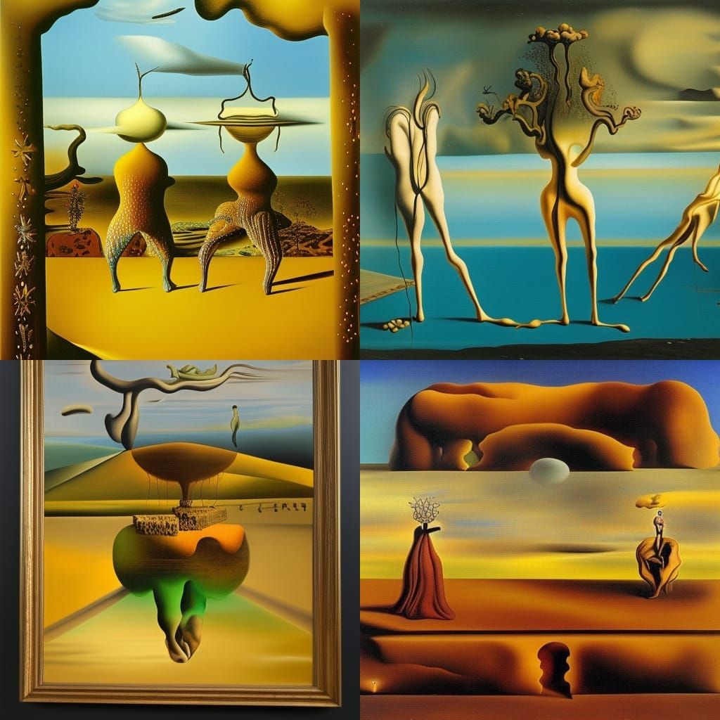 Surreal Four Seasons in Salvador Dali Style